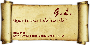 Gyuricska László névjegykártya