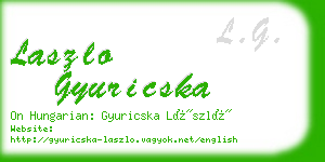 laszlo gyuricska business card